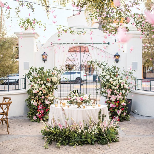 Paper crane wedding reception