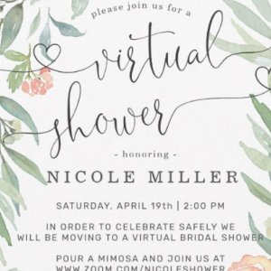 Virtual bridal shower invitation